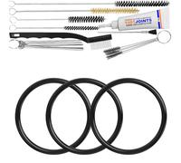 LOT 3 JOINTS ENTRETIEN PORTE DOSETTES N°19 15601070 10065547 MACHINE À CAFÉ REMPLACEMENT COMPATIBLE AVEC LAVAZZA ESE44 DIDIESSE FROG FABER LA PICCOLO GRIMAC ETC… (BROSSE XXL)