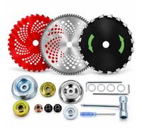 Lot 3 Lames Débroussailleuse pour Kärcher LTR 36-33 2020-2025 | 3 lames 20T 40T 60T en acier allié | alésage 25,4mm | coupelles | écrous, rondelles et outils de montage inclus