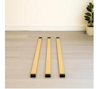 Lot 3 lattes + 6 embouts à clipser - 3 lattes 676 x 53 mm + 6 embouts - Multiplis Hêtre, Kit Réparation Lit, Compatible Sommier