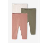 VERTBAUDETLot 3 Leggings Unis bébévieux rose6M(67CM)