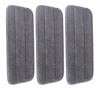 Lot 3 mops microfibre rechange balai serpillière auto-agrippant, 39x12 & 36x12 cm, lavables machine - tous sols