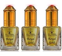 LOT 3 MUSCS EL NABIL ROYAL GOLD 100% HUILE PARFUMEE 3X 5ML extrait de parfum roll musc