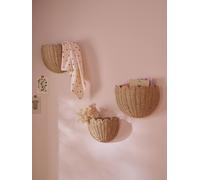 Lot 3 paniers décorations murales FESTON beige TU