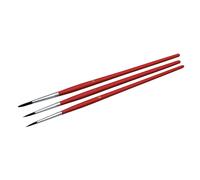 Lot 3 pinceau à aquarelle n°4 - 6 - 8 poils de poney manche bois vernis