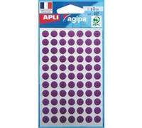 APLI Pastilles adhésives 462 étiquettes Violet Ø 8 mm - Adhésif permanent