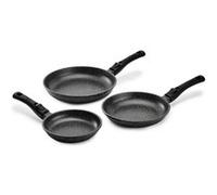 Lot 3 Poêles PREMIUM 20 / 24 / 28 CM Fonte d'Aluminium Manche Amovible Pradel 1 G