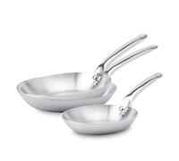 Lot 3 poêles tout inox Alchimy 20, 24 et 28 cm De Buyer