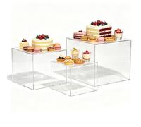Lot 3 Présentoir aperitif Buffet Cube Transparent 6-8" pour Gâteaux & Déco | Support présentoir buffet, Idéal pour apéritif, mariage, buffet boissons, gâteau, bijoux. Facile à nettoyer et réutilisable