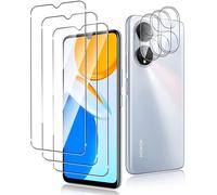 Lot 3 Protections D'écran En Verre Trempé + 3 Protèges Lentille Pour Honor X7 ¿ 9h, 0,33 Mm, Anti-Rayures, Anti-Éclats, Anti-Traces, Hd Et Haute Sensibilité
