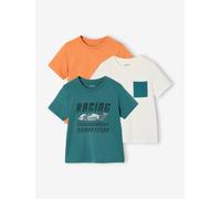 VERTBAUDET Lot 3 T-Shirt Manches Courtes Bleu pétrole 5A