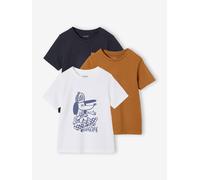 VERTBAUDET Lot 3 T-Shirt Manches Courtes Caramel 12A