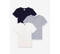 Lot 3 tee-shirts enfant en coton Uni manches courtes blanc 5A