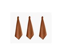 Lot 3 torchons lin lavé - Romance - 50 x 70 cm - Marron