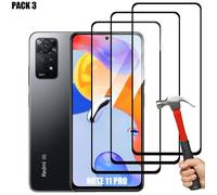 Lot 3 Verres Trempés Intégral pour Xiaomi Redmi Note 11 Pro 4G-5G - E.F.CONNECTION - Protection 9H Anti-Rayures