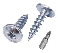 Lot 350 de vis à bois en acier zingué 5 x 16 mm, vis en métal, tête bombée modifiée, auto-taraudeuse (350, 5 x 16 mm)