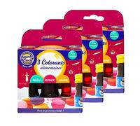 Lot 3x 3 colorants alimentaires - Sainte Lucie - boite 3*10ml