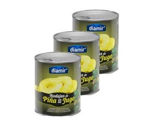 Lot 3x Ananas tranche au jus - 4/4 - Boîte 825g