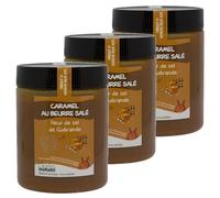 Lot 3x Caramel au beurre salé et à la fleur de sel de Guérande - Pot 570g