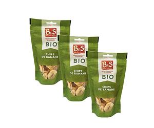 Lot 3x Chips de bananes BIO - B&S - sachet 70g
