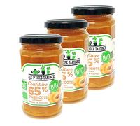 Lot 3x Confiture abricot 65% Bio - Les P'tites Tartines - pot 255g