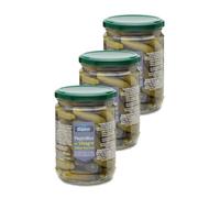 Lot 3x Cornichons au vinaigre goût anchois - Bocal 420g