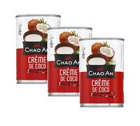 Lot 3x Crème de coco - Chao'an - boîte 400ml