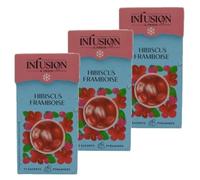 Lot 3x Infusion à froid hibiscus framboise - Boîte 37,5g