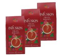 Lot 3x Infusion rooibos fruits rouges - Boîte 32g