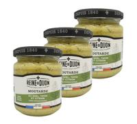 Lot 3x Moutarde au miel, thym et citron - Bocal 200g