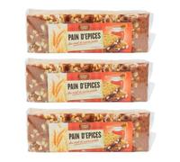 Lot 3x Pain d'épices tranché au miel et au sucre perlé - Etui 300g
