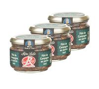 Lot 3x Pâté de campagne au poivre vert - Label Rouge - Pot 180g