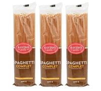 Lot 3x Pâtes Spaghetti au blé complet - Paquet 500g