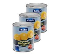Lot 3x Pêche sans sucre - Boîte 800g