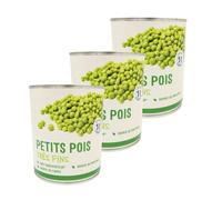 Lot 3x Petits pois très fins - Conserve 800g