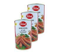 Lot 3x Saucisses de bœuf - Conserve 425g