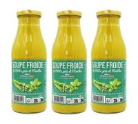 Lot 3x Soupe froide de petits pois et menthe - Bouteille 480ml