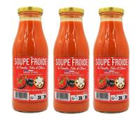 Lot 3x Soupe froide de tomates, feta et olives - Bouteille 480ml