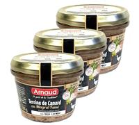 Lot 3x Terrine de canard au magret fumé - Bocal 180g