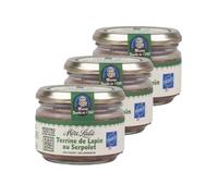 Lot 3x Terrine de lapin au serpolet - Pot 180g