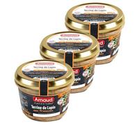 Lot 3x Terrine de lapin aux pruneaux - Bocal 180g