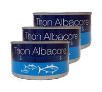 Lot 3x Thon au naturel Albacore - Boîte 185g