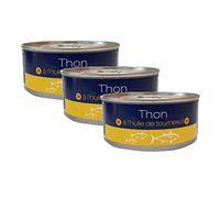 Lot 3x Thon entier à l'huile de tournesol - boîte 160g