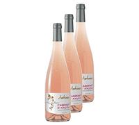 Lot 3x Vin rosé Ambroisie Cabernet d'Anjou AOC - Loire - Bouteille 750ml