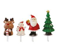 Lot 4 Accessoires Décorations À Piquer - Pour Buche De Noël