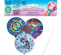 lot 4 ballon autogonflant licorne 32 cm deco anniversaire fete baby shower Muticolore G