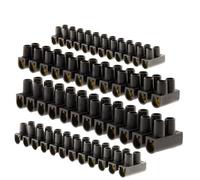 Lot 4 barrettes 1x4mm² + 1x6mm² + 2x10mm² Noir - Zenitech