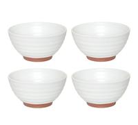 Lot 4 Bols à ramen, Fuji Blanc et Terracotta Ø18 cm - MEDARD DE NOBLAT