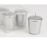 Lot 4 bougies votives argent Amadeus