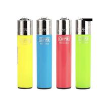 Lot 4 briquets Clipper Classic Large Rechargeable Pierre remplaçable - Solid Color + 1 Cadeau RLBSL Offert !
