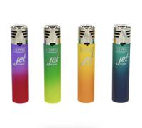 Lot 4 briquets Clipper Jet Rechargeable Chalumeau tempête électronique - Jet Turbo Metallic Gradient + 1 Cadeau RLBSL Offert !